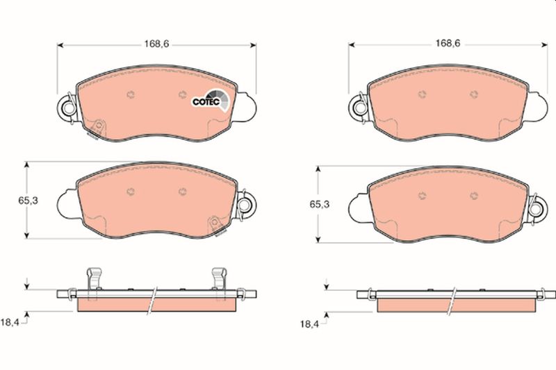 TRW GDB1424 Brake Pad Set, disc brake