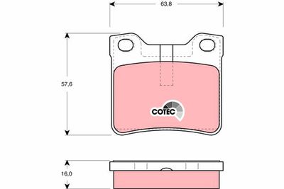 Brake Pad Set, disc brake TRW GDB1432