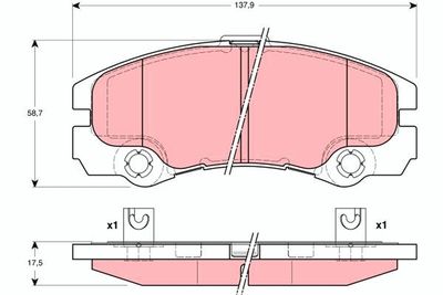 Brake Pad Set, disc brake TRW GDB1436