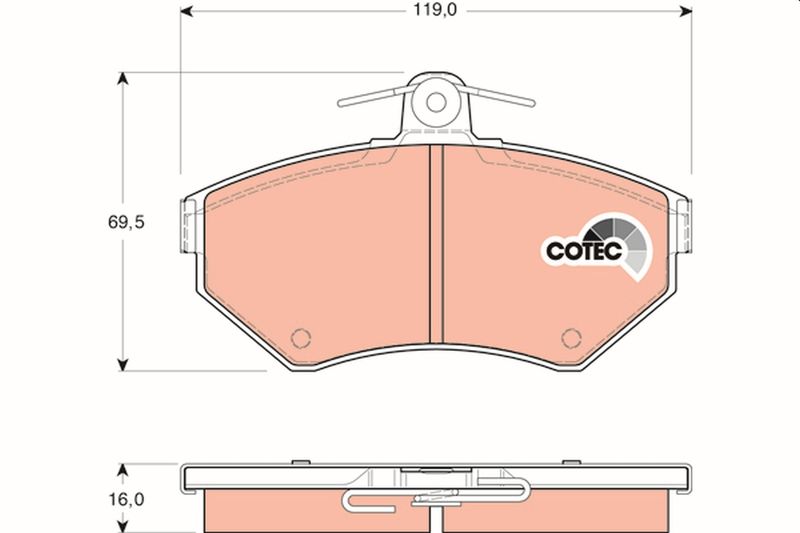 TRW GDB1437 Brake Pad Set, disc brake