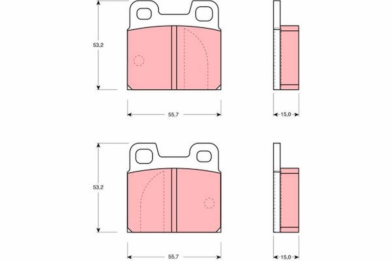 TRW GDB144 Brake Pad Set, disc brake