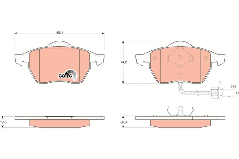 TRW GDB1440 Brake Pad Set, disc brake