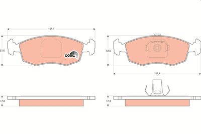 Brake Pad Set, disc brake TRW GDB1443