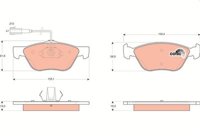 Brake Pad Set, disc brake TRW GDB1445