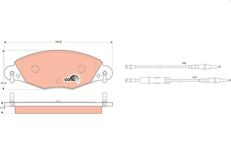 TRW GDB1449 Brake Pad Set, disc brake