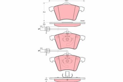 Brake Pad Set, disc brake TRW GDB1459