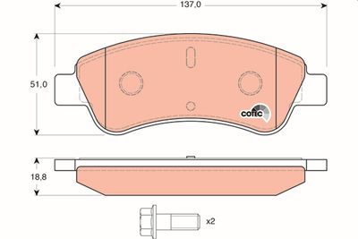 Brake Pad Set, disc brake TRW GDB1463