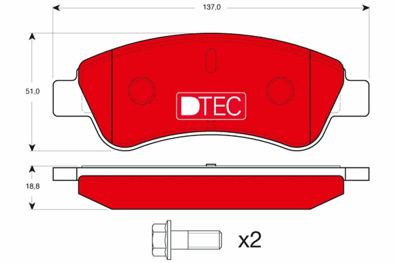 TRW GDB1463DTE Brake Pad Set, disc brake