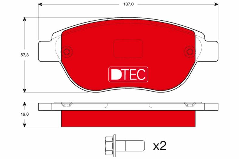 TRW GDB1464DTE Brake Pad Set, disc brake