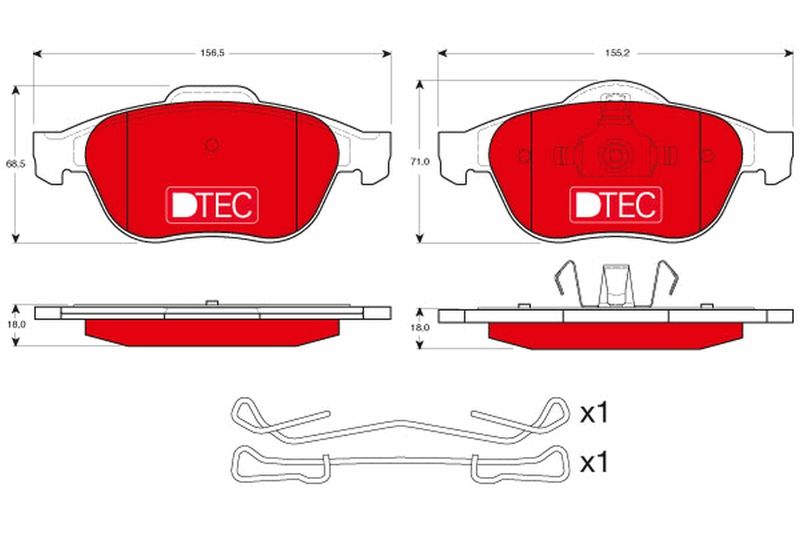 TRW GDB1468DTE Brake Pad Set, disc brake