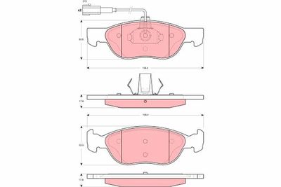 Brake Pad Set, disc brake TRW GDB1486