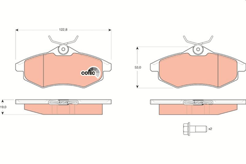 TRW GDB1495 Brake Pad Set, disc brake