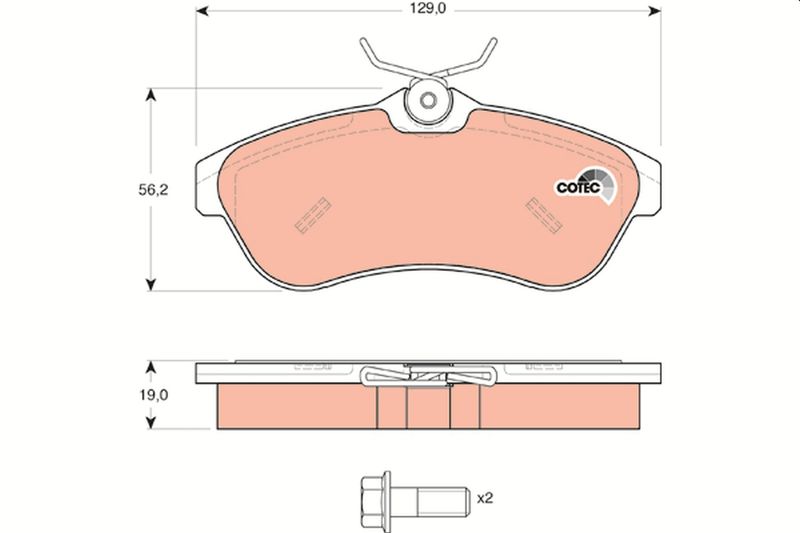 TRW GDB1496 Brake Pad Set, disc brake