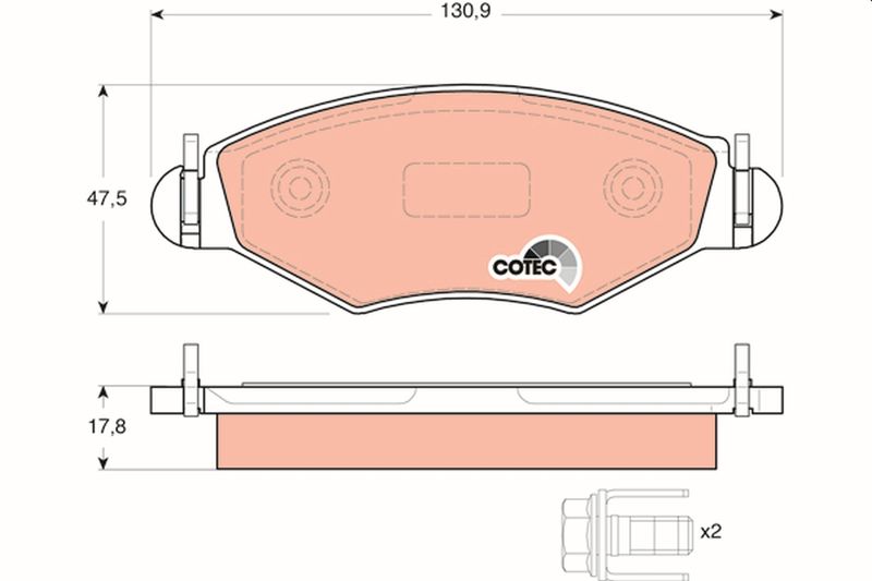 TRW GDB1500 Brake Pad Set, disc brake