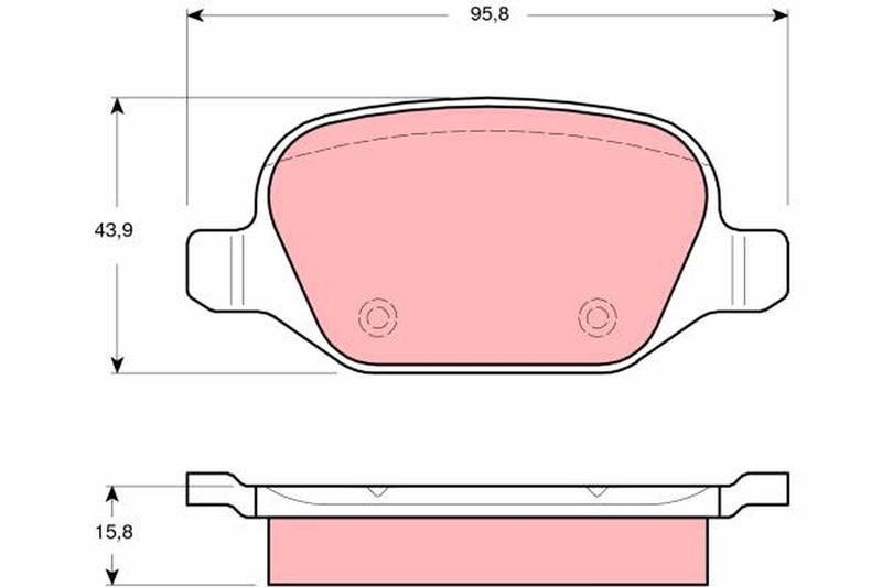 TRW GDB1520 Brake Pad Set, disc brake