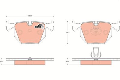 Brake Pad Set, disc brake TRW GDB1530