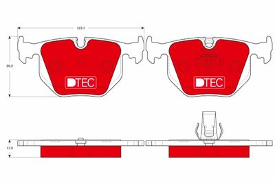 Brake Pad Set, disc brake TRW GDB1530DTE