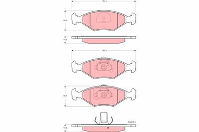 Brake Pad Set, disc brake TRW GDB1533