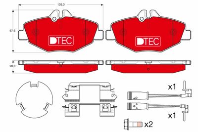 Brake Pad Set, disc brake TRW GDB1542DTE