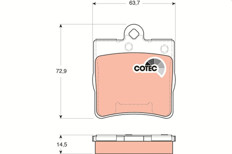 TRW GDB1545 Brake Pad Set, disc brake