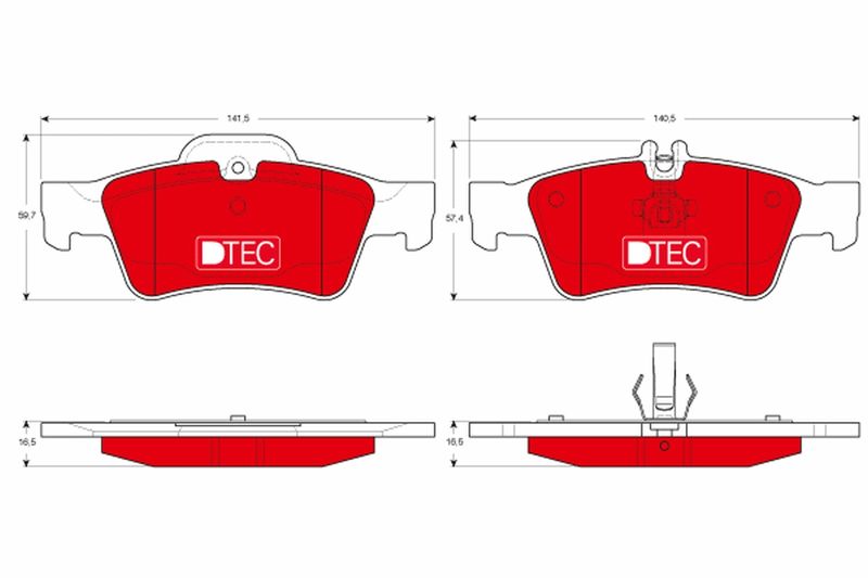 TRW GDB1546DTE Brake Pad Set, disc brake