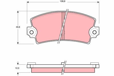 Brake Pad Set, disc brake TRW GDB155