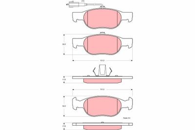 Brake Pad Set, disc brake TRW GDB1564