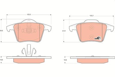 Brake Pad Set, disc brake TRW GDB1566