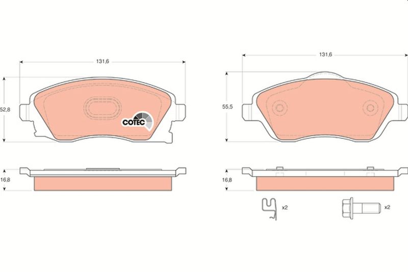 TRW GDB1570 Brake Pad Set, disc brake