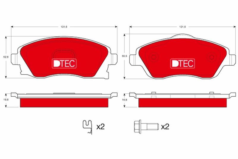 TRW GDB1570DTE Brake Pad Set, disc brake