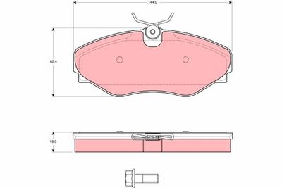 Brake Pad Set, disc brake TRW GDB1574