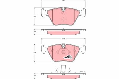 Brake Pad Set, disc brake TRW GDB1577