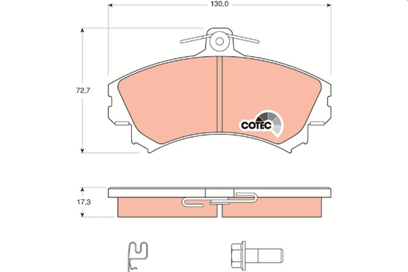 TRW GDB1584 Brake Pad Set, disc brake