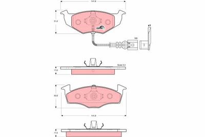 Brake Pad Set, disc brake TRW GDB1586