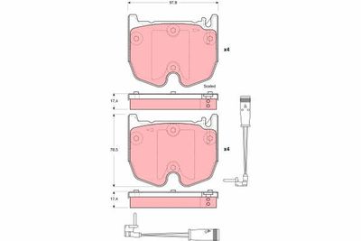 Brake Pad Set, disc brake TRW GDB1599