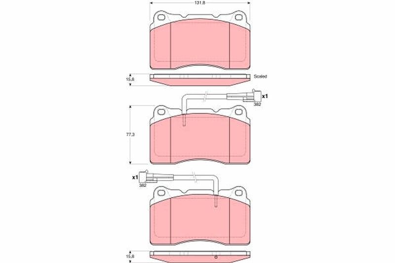 TRW GDB1603 Brake Pad Set, disc brake