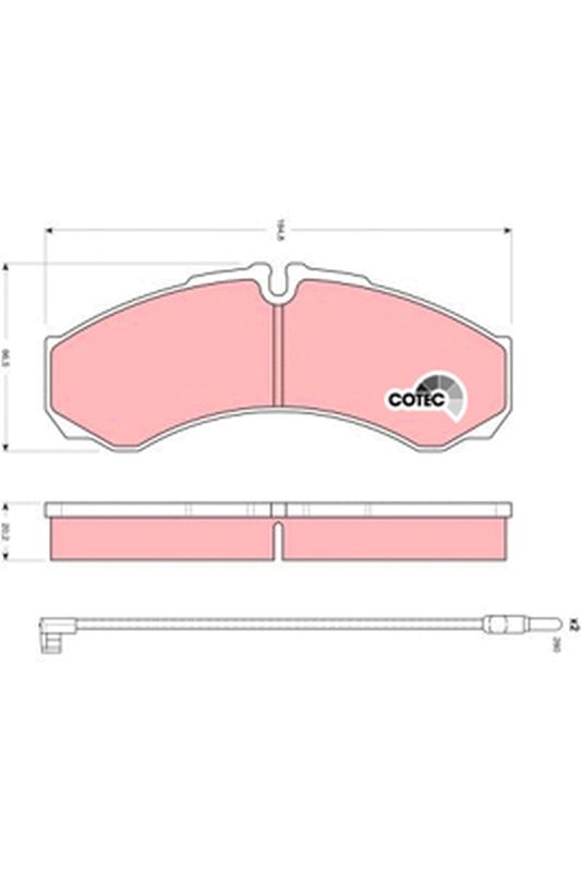 TRW GDB1609 Brake Pad Set, disc brake