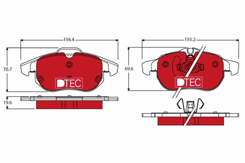 TRW GDB1613DTE Brake Pad Set, disc brake