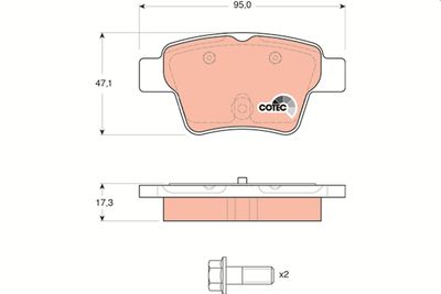 Brake Pad Set, disc brake TRW GDB1620