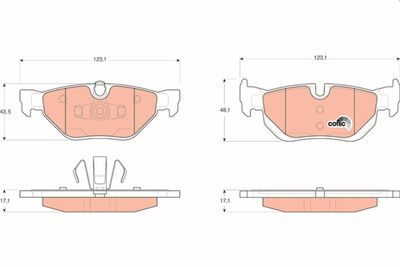 Brake Pad Set, disc brake TRW GDB1626