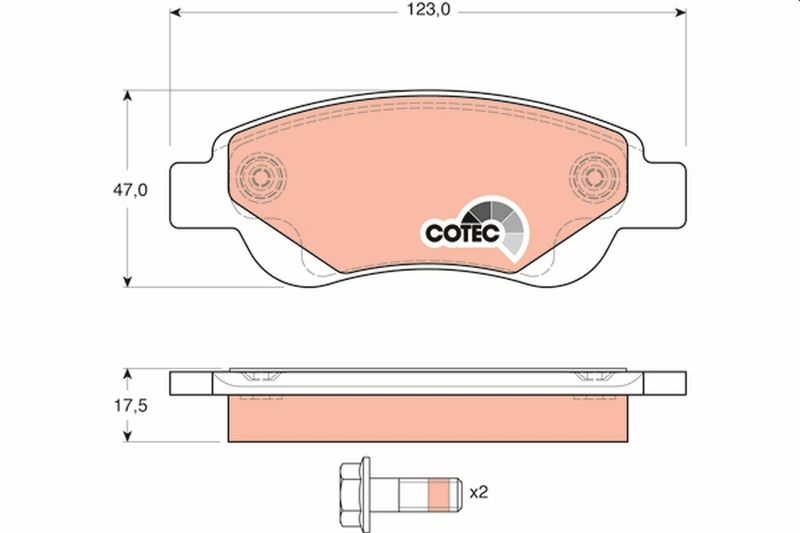 TRW GDB1633 Brake Pad Set, disc brake