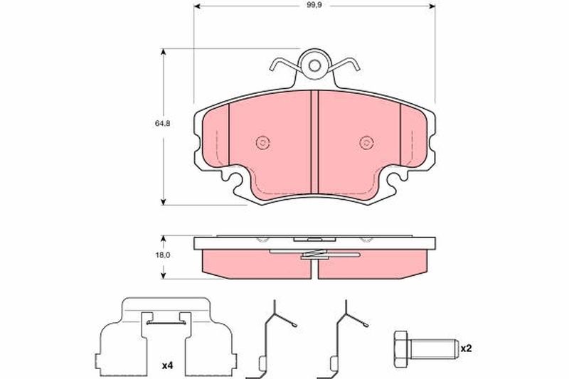 TRW GDB1635 Brake Pad Set, disc brake