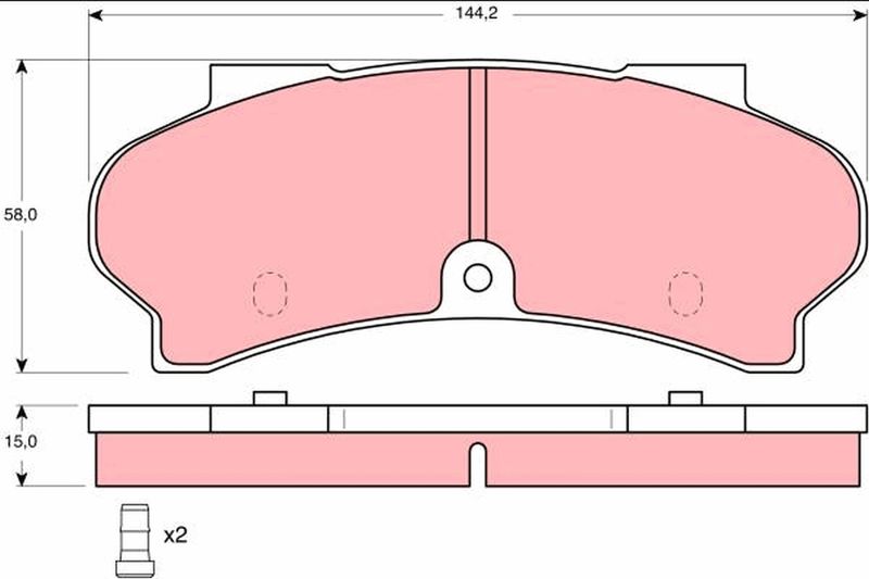 TRW GDB164 Brake Pad Set, disc brake