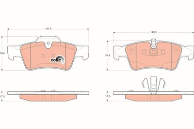 Brake Pad Set, disc brake TRW GDB1643