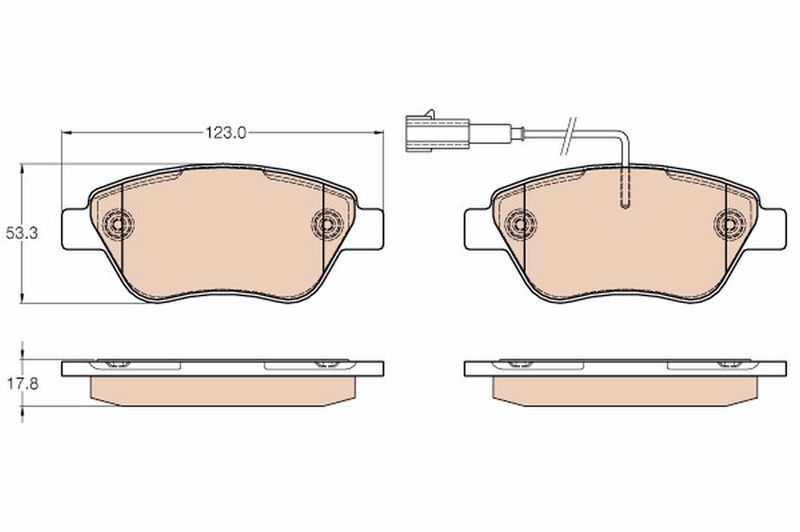 TRW GDB1654 Brake Pad Set, disc brake