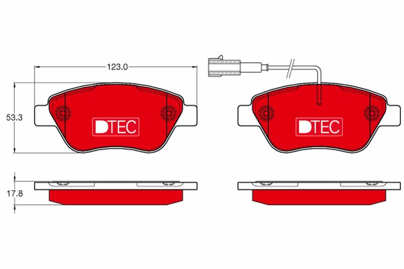 TRW GDB1654DTE Brake Pad Set, disc brake