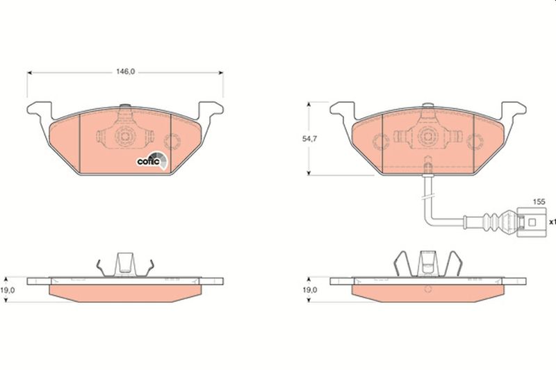 TRW GDB1658 Brake Pad Set, disc brake