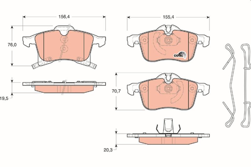 TRW GDB1668 Brake Pad Set, disc brake