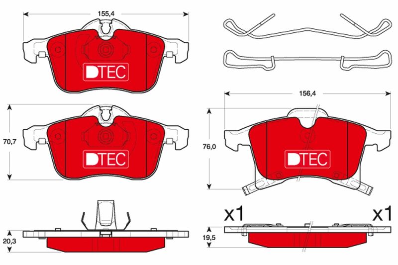 TRW GDB1668DTE Brake Pad Set, disc brake