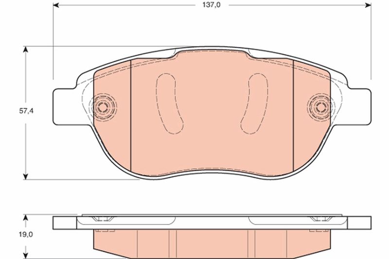 TRW GDB1669 Brake Pad Set, disc brake